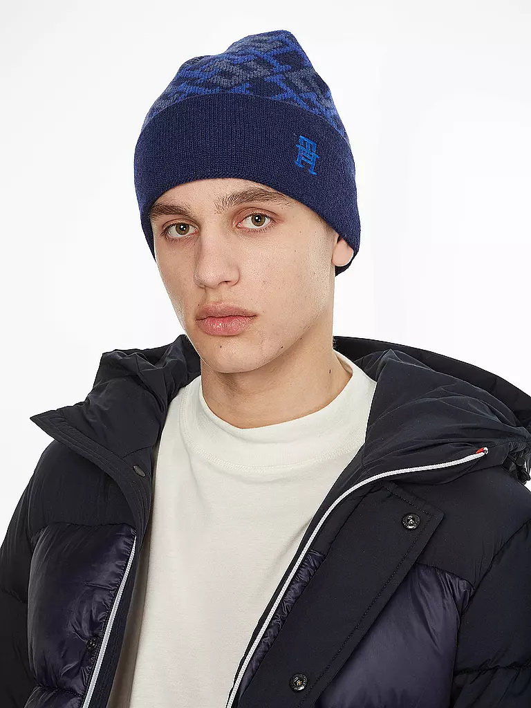 TOMMY HILFIGER Mütze - Haube blau