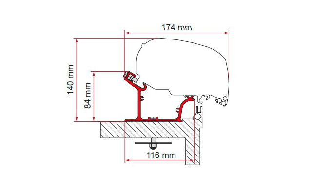 Fiamma Adapter Kit Adria Caravan Halterung Ersatzteil für Markise F80