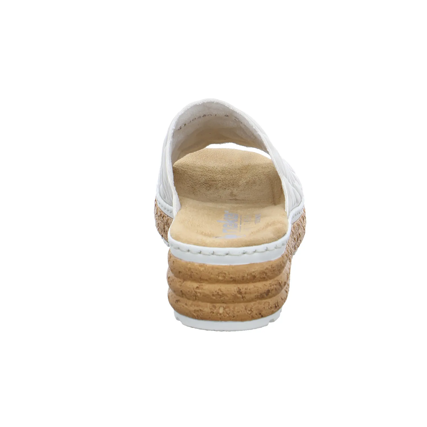 RIEKER Comfort-Pantolette Beige Lederimitat