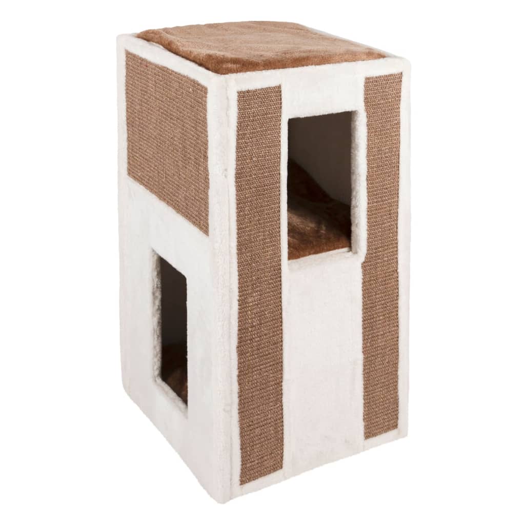 Poste arranhador para gatos em formato de cubo