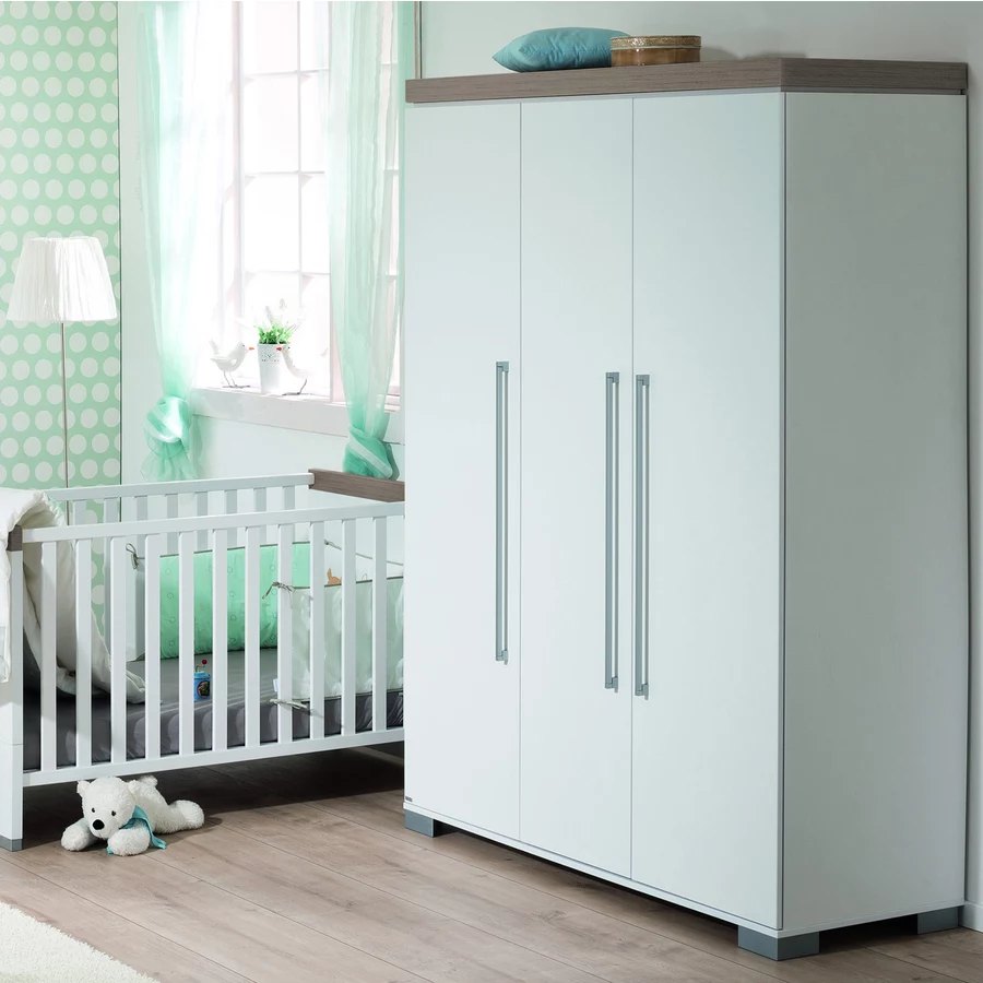 PAIDI Kinderzimmer Kira Eiche Nautik 3-türig schmal