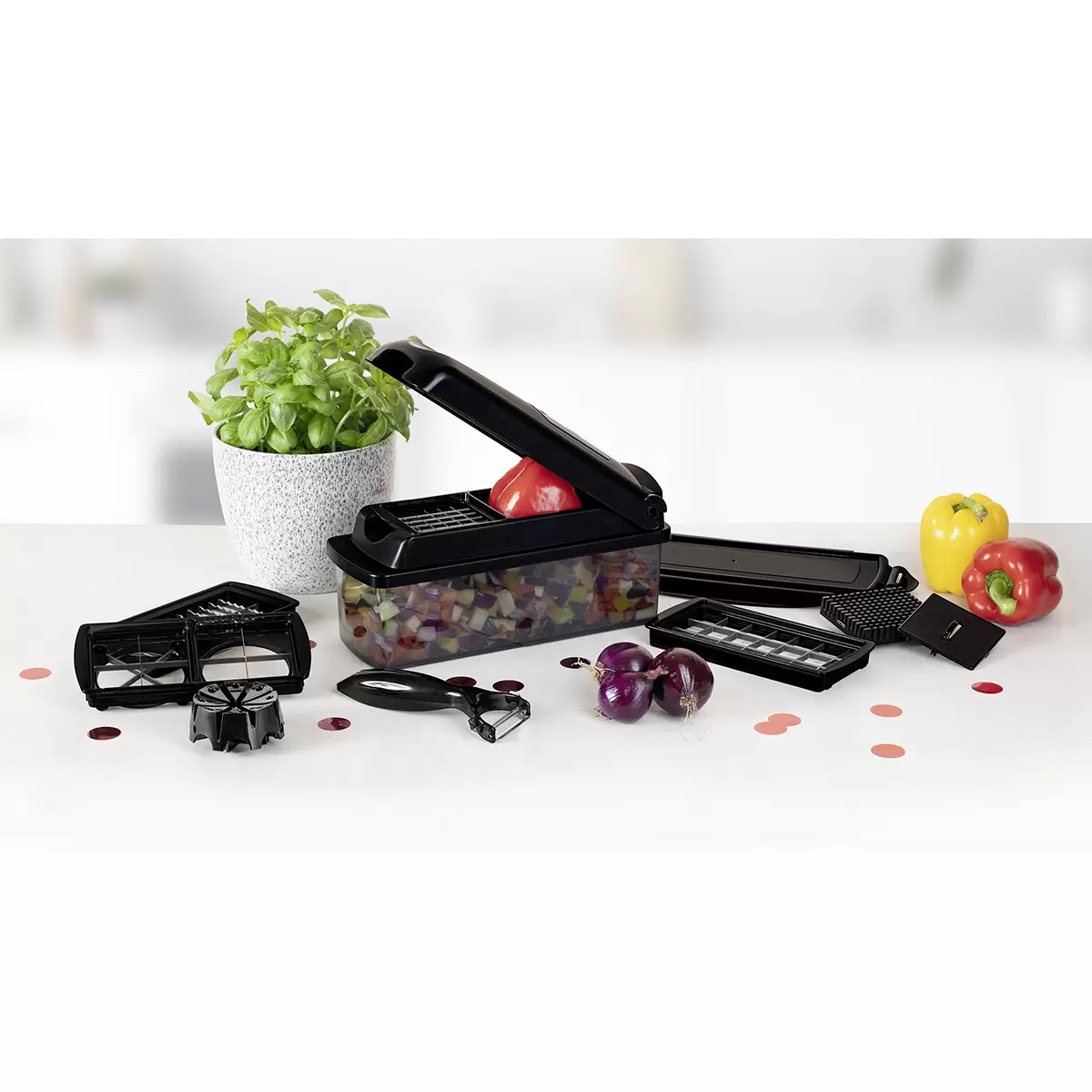 Multischneider Nicer Dicer Genius schwarz,silber