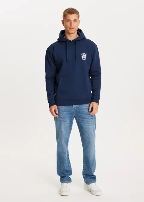 Hoodie met merk print blauw (BLW)