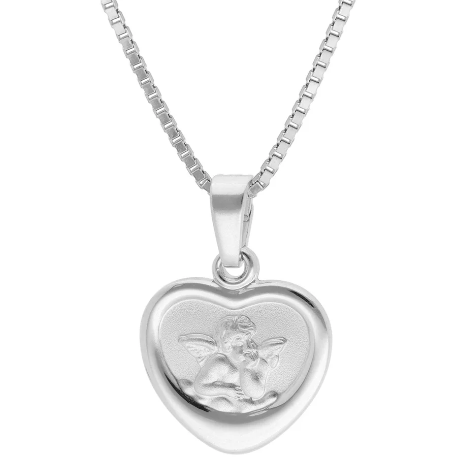 trendor Kinder-Halskette mit Schutzengel-Anhänger 925 Silber silver