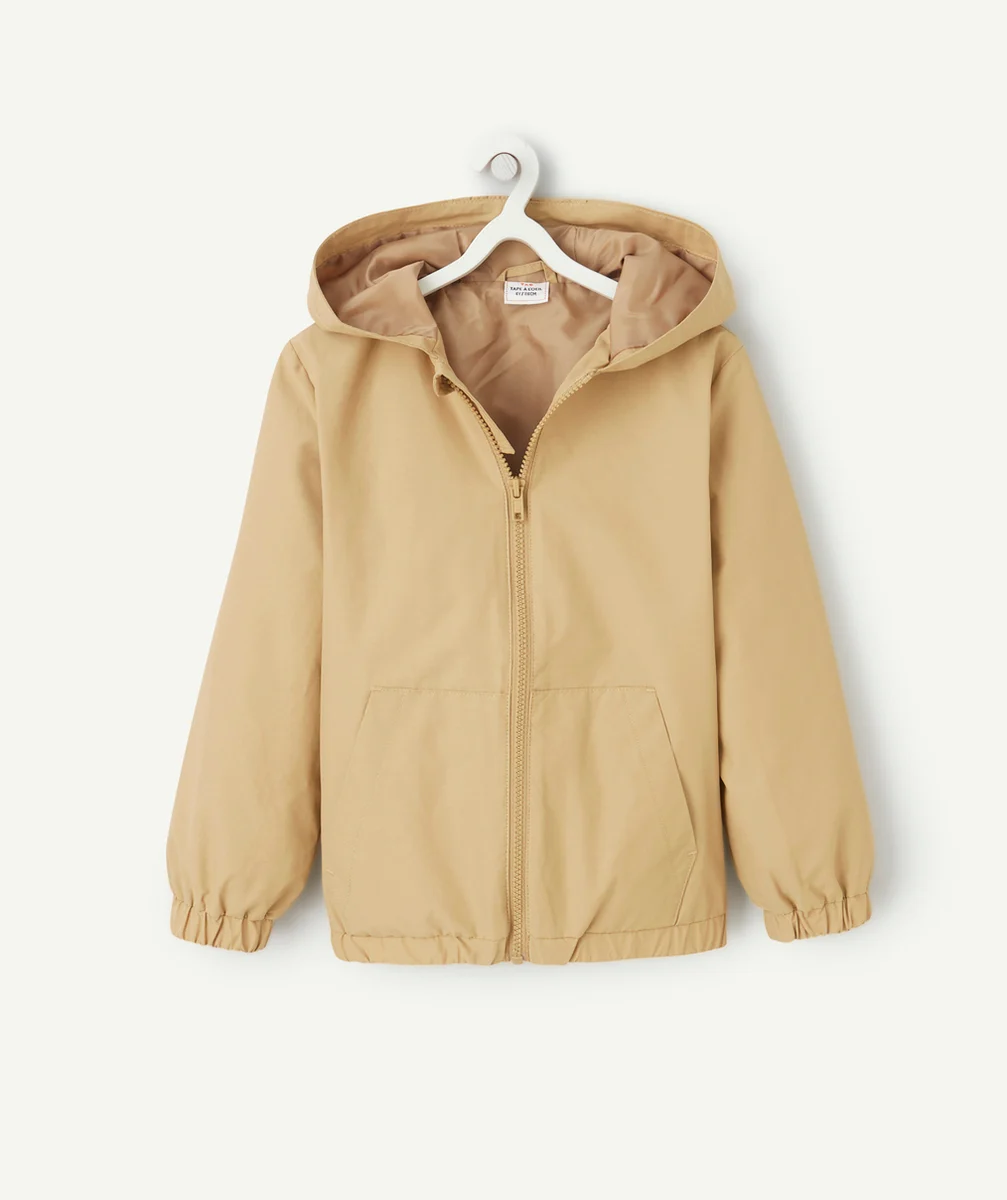 COUPE-VENT À CAPUCHE GARÇON BRUN CLAIR