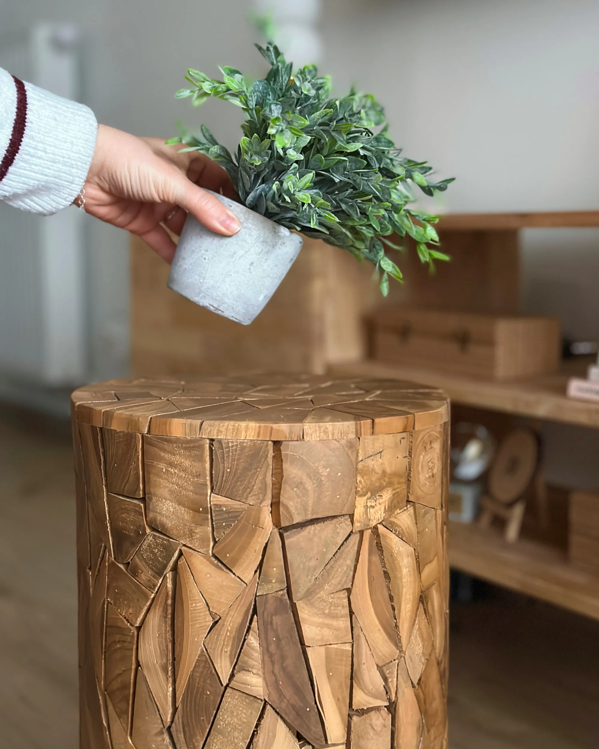 Bijzettafel DAWSON Teakhout Bruin