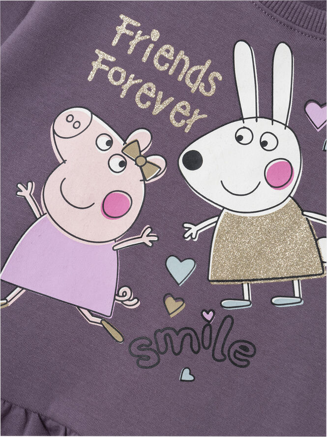Name It NMFAMIRA PEPPAPIG LS SWE DRESS BRU Arctic dusk