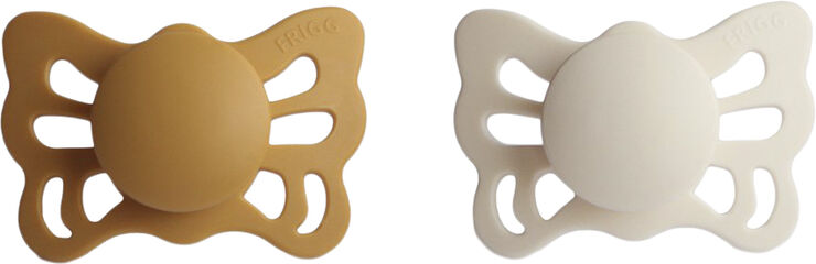 Frigg FRIGG Butterfly anatomiske sutter i medicinsk silikone 2-pak str. 1 - Honey gold/cream
