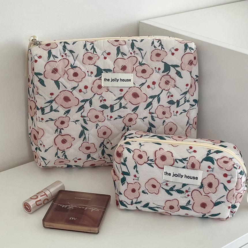 ZenlyHabit - Clutch / make-uptas / etui van bloemenstof (verschillende designs)