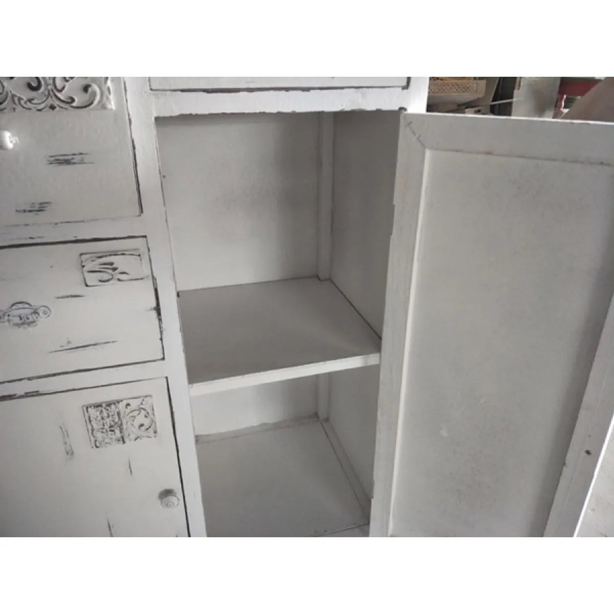 Pegane Commode bois - Blanc