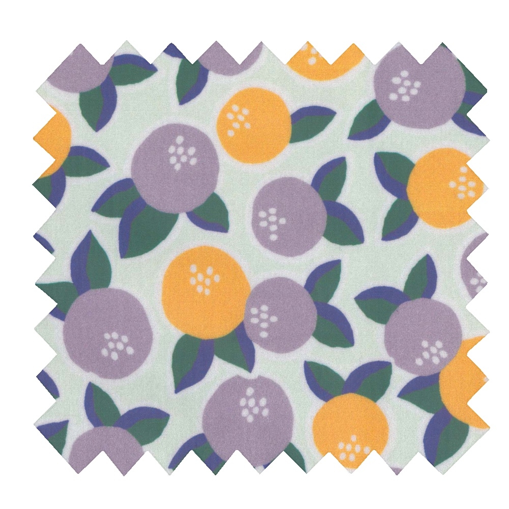Coupon Tissu Enduit De 35Cm Ex2303 Agrumes Pop Lilas