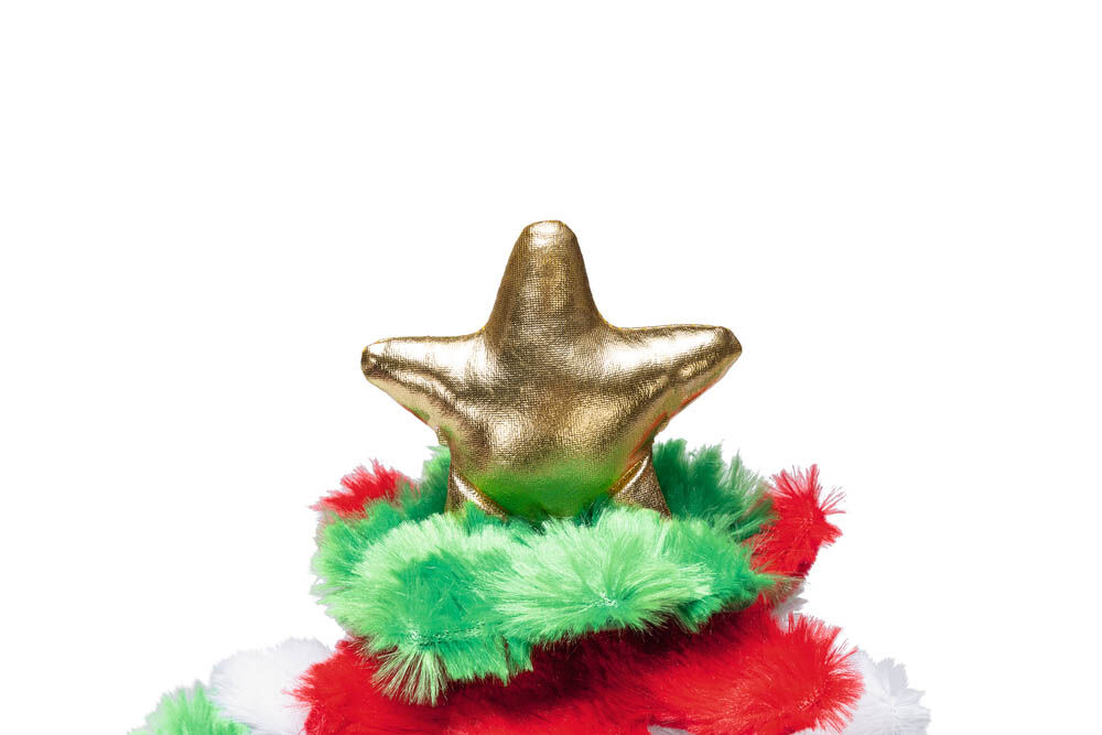 Beeztees Kerstboom - Knuffel - Flowtouw- Kerst Hondenspeelgoed - Groen, Rood