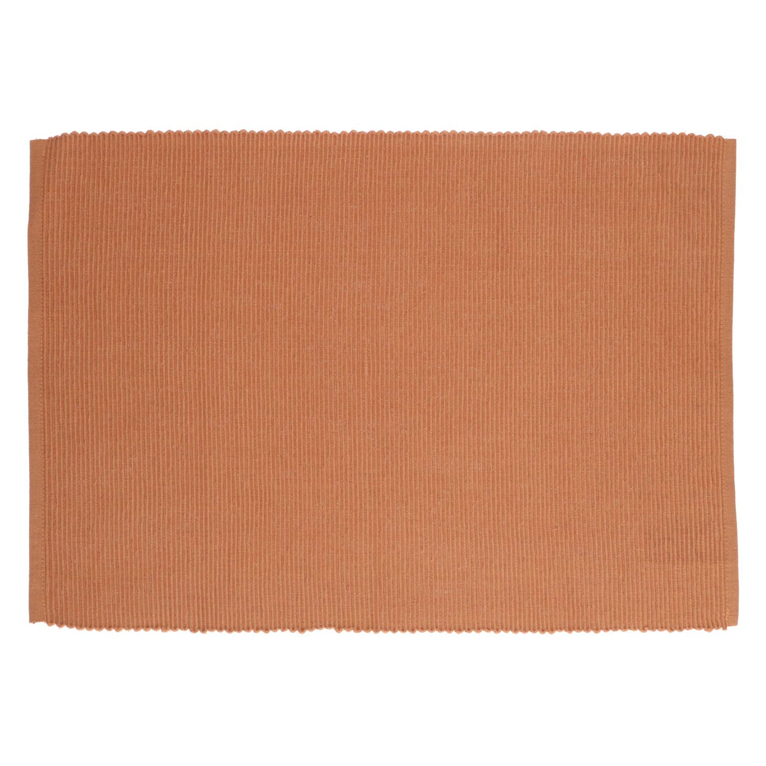 Placemat geribbeld, GOTS bio-katoen, bruin, 35 x 50 cm