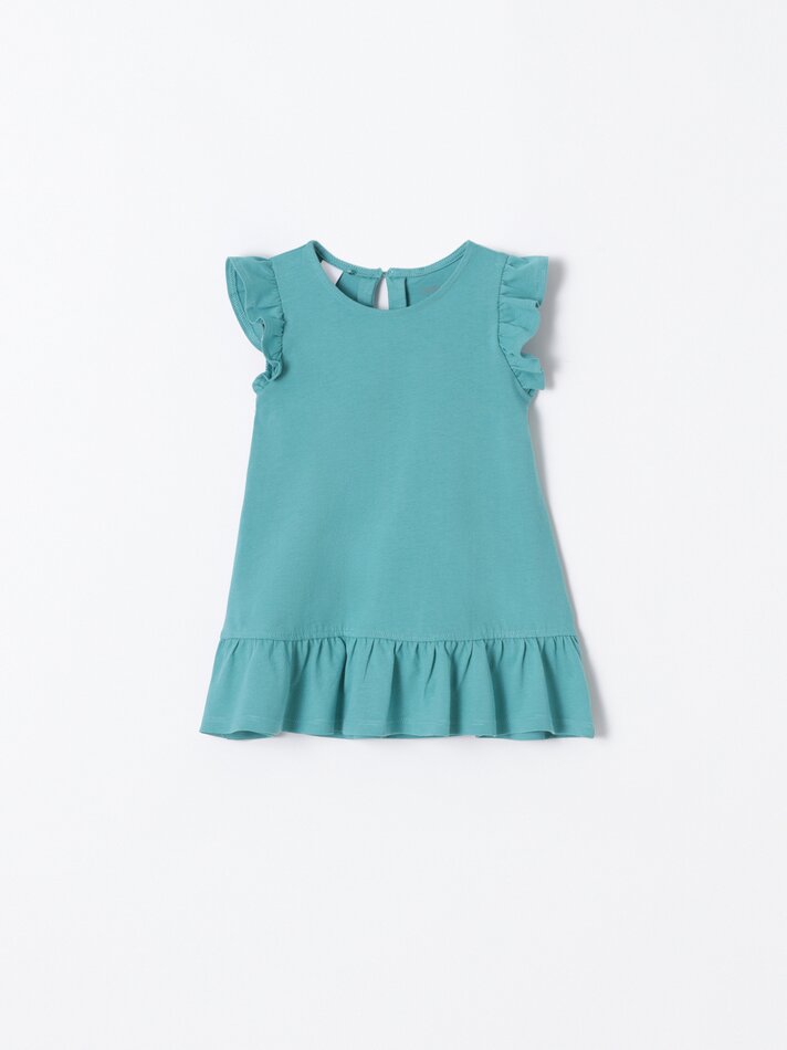Conjunto com 2 vestidos com babados - Verde Sala de Operações