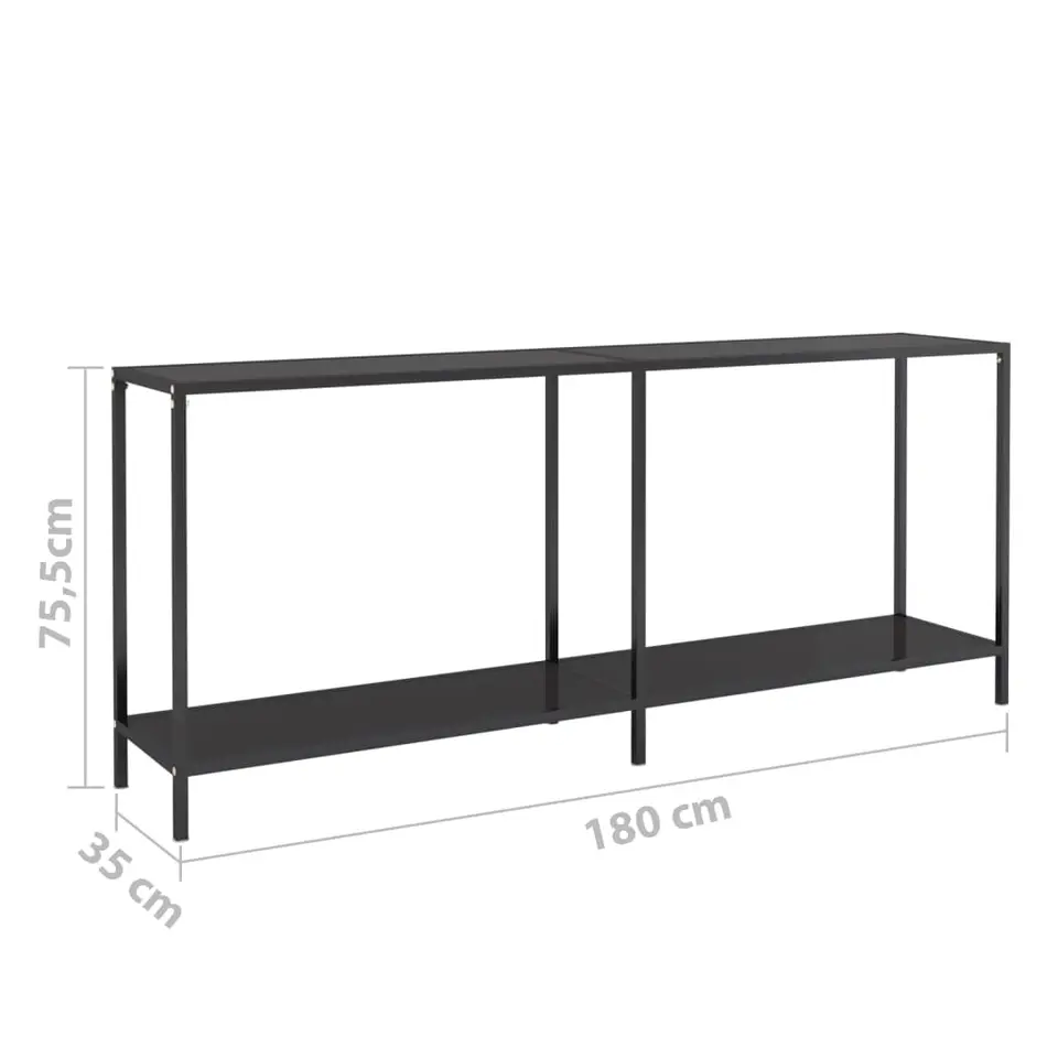 vidaXL - Wandtafel - Zwart - Glas