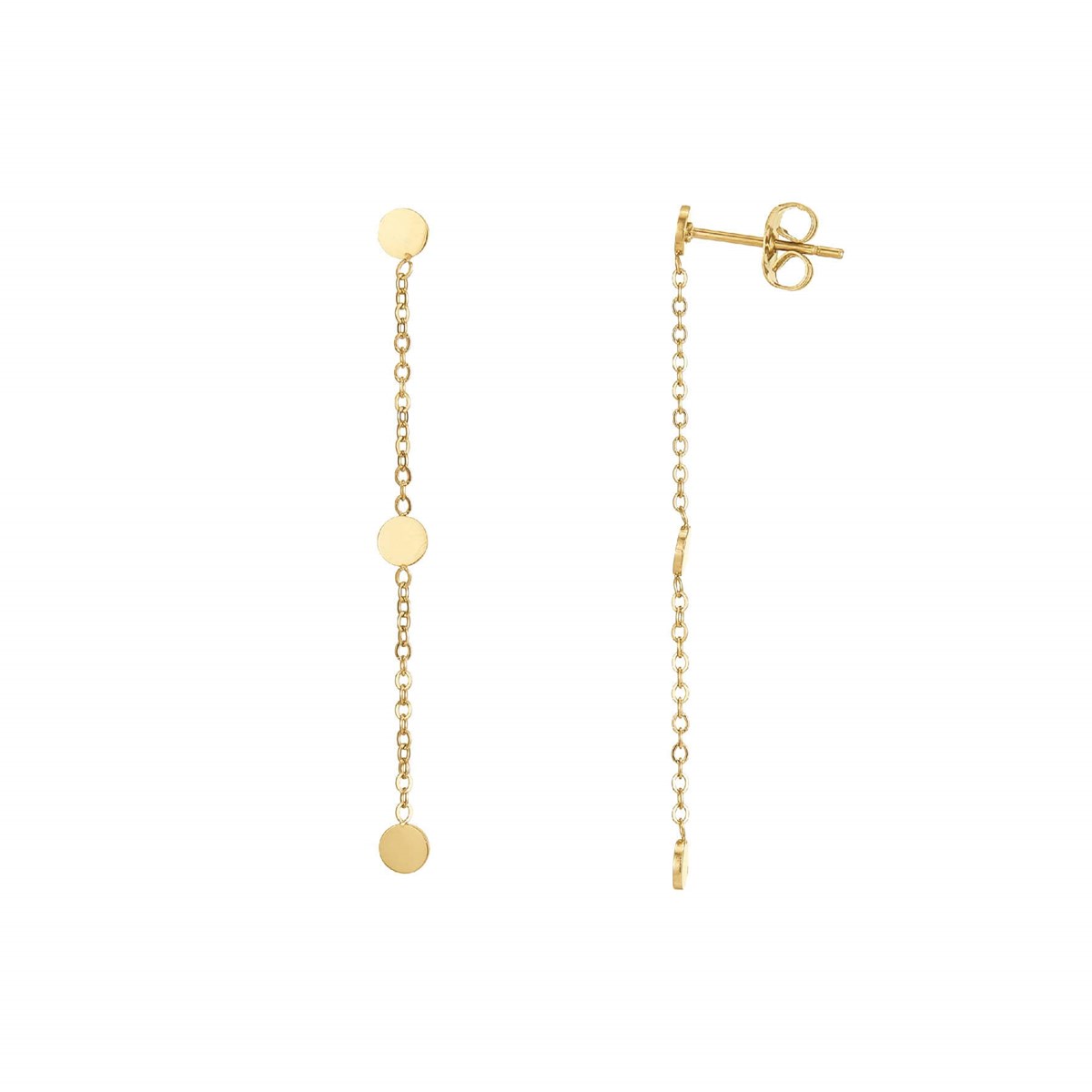 Boucles Lyana acier doré or