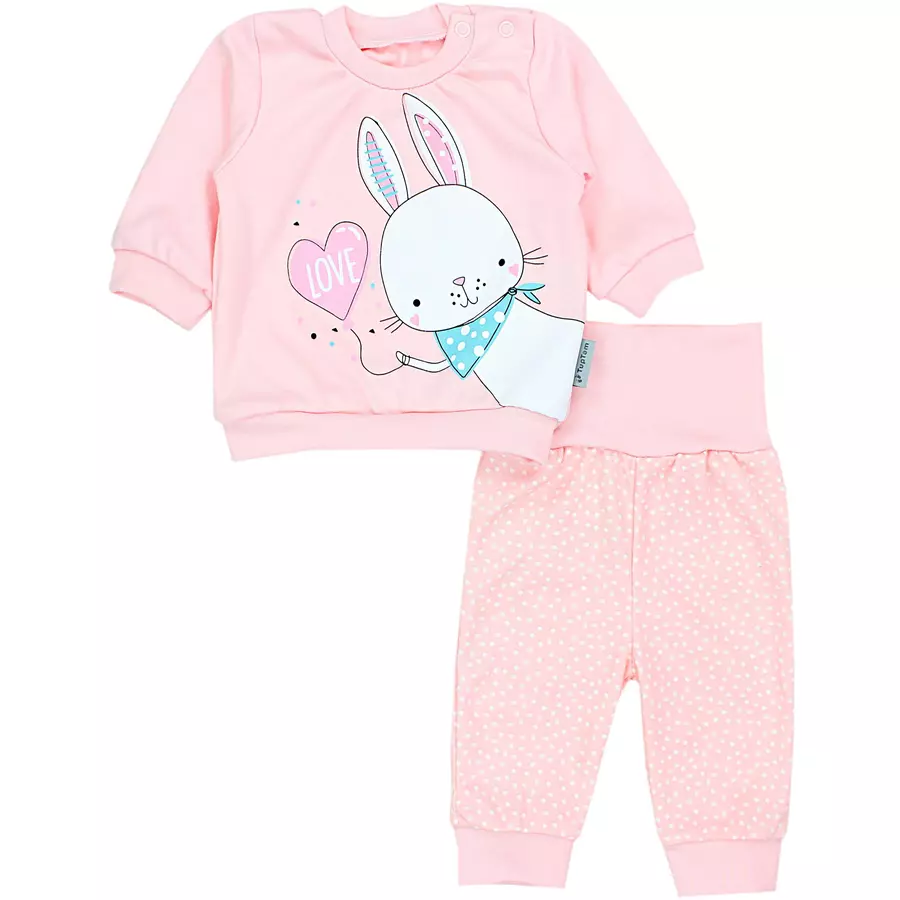 TupTam Baby Mädchen Langarmshirt Babyhose Outfit 2teilig apricot