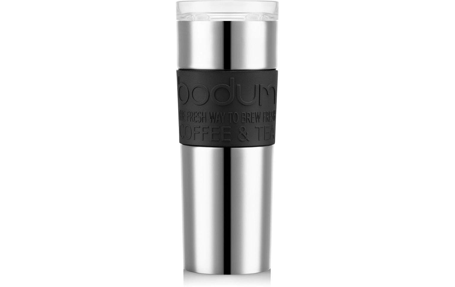 Travel Mug Doppelwandig Silber, 0.45 lReisebecher aus Edelstahl