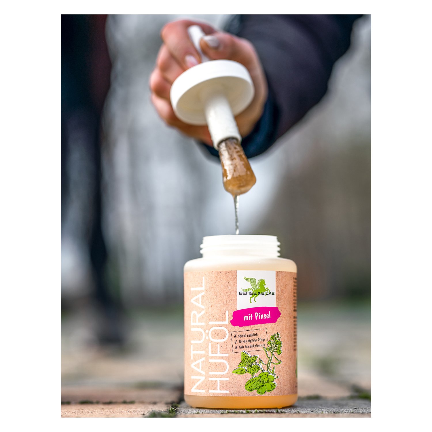 BENSE & EICKE Natural Huföl mit Pinsel  - 450 ml
