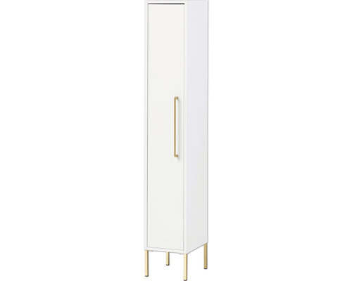 Highboard van Möbelpartner Sarah, afmetingen (B x H x D): 25 x 154,7 x 30 cm, krijtwit