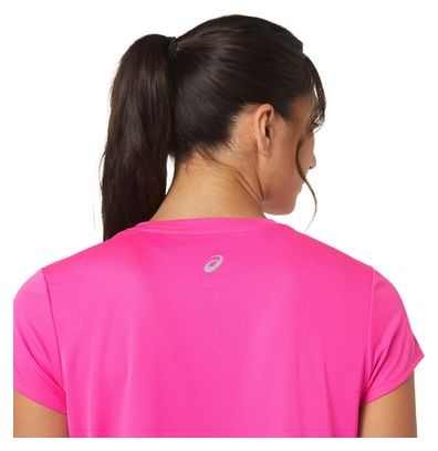Maillot manches courtes Asics Fujitrail Logo Rose Femme