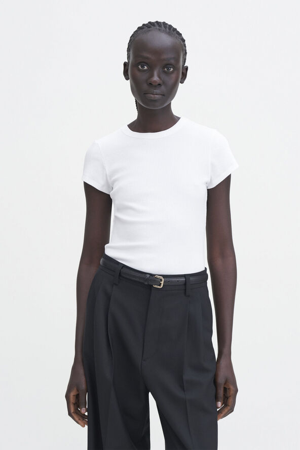 Filippa K Fine Rib Tee White