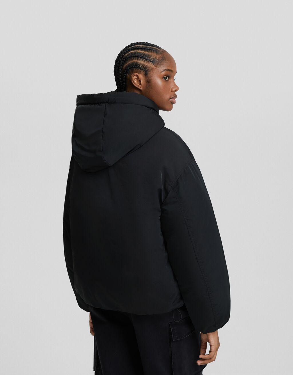 Jaqueta puffer com capuz