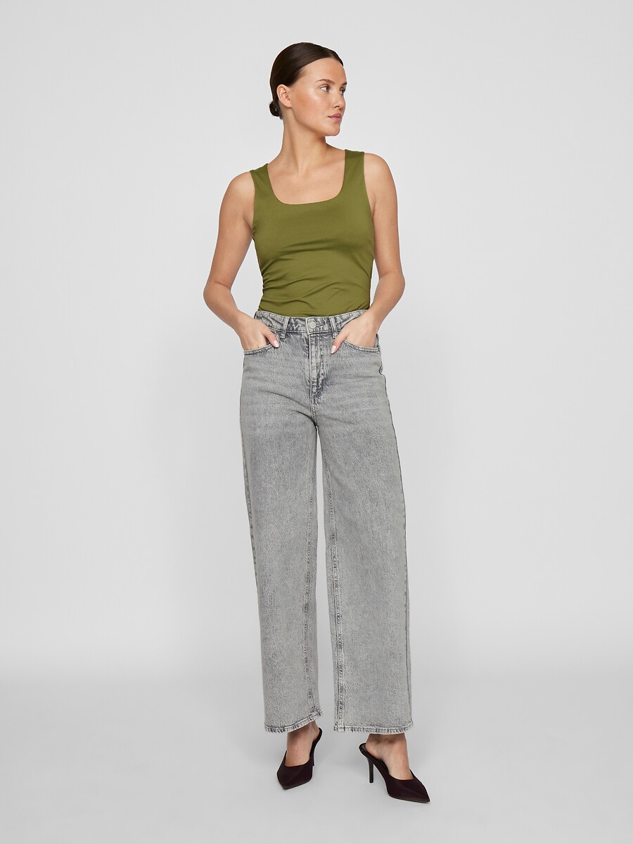 VILA<br>Calças jeans largas e de cintura alta