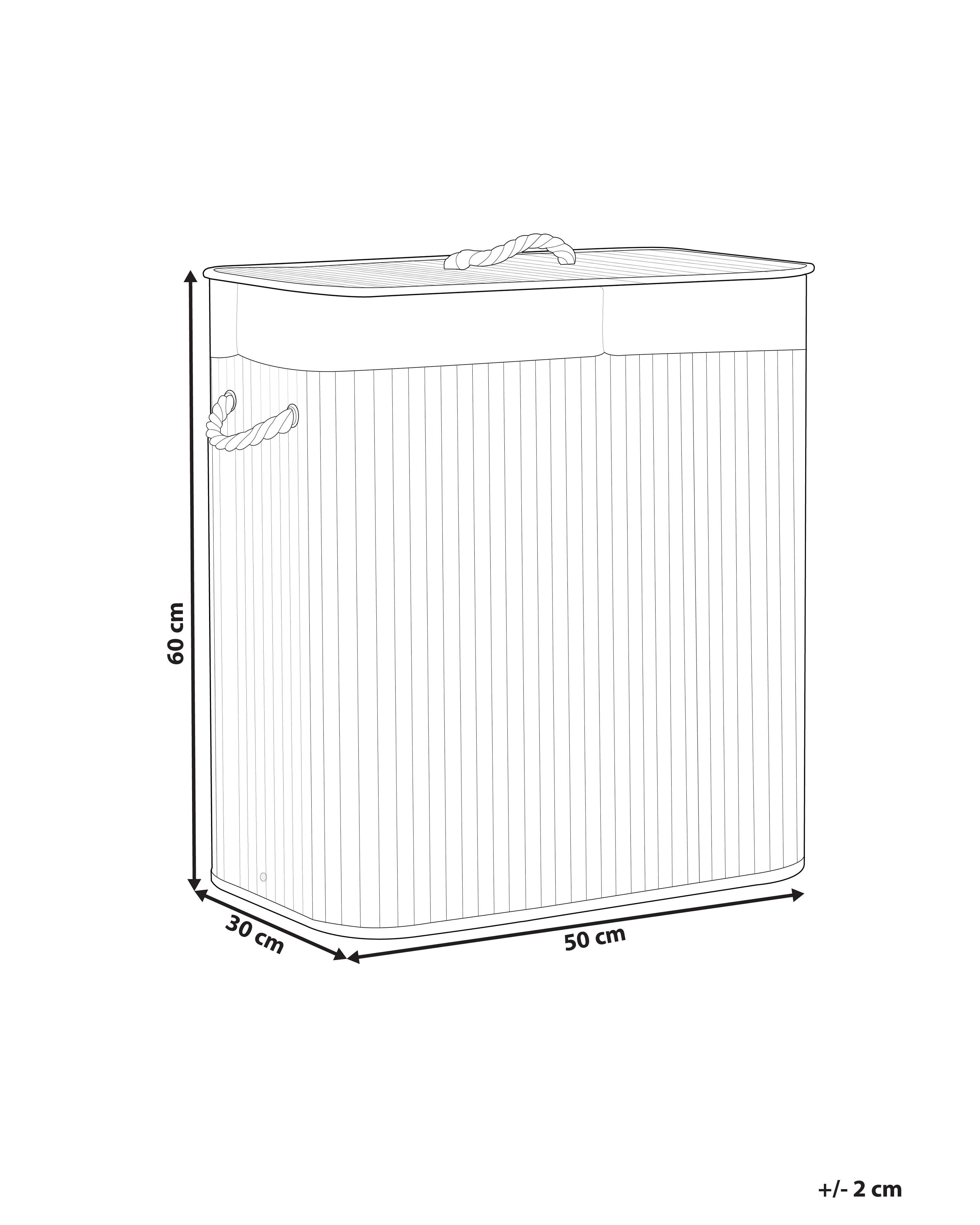 Mand KANDY Bamboehout Lichtbruin 100 L