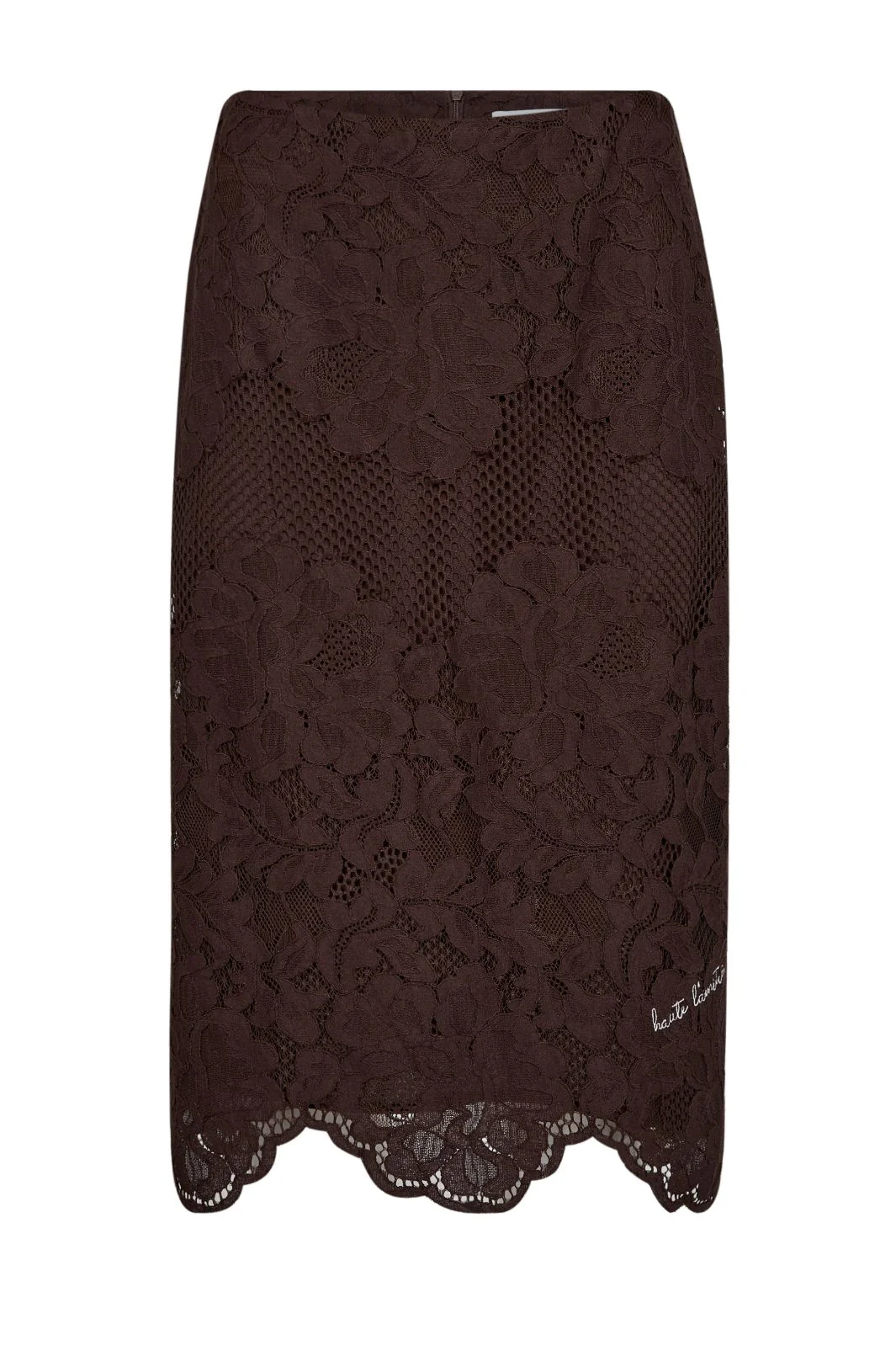 Haute L'Amitié Curvey Lace Hem Pencil Skirt HL10015