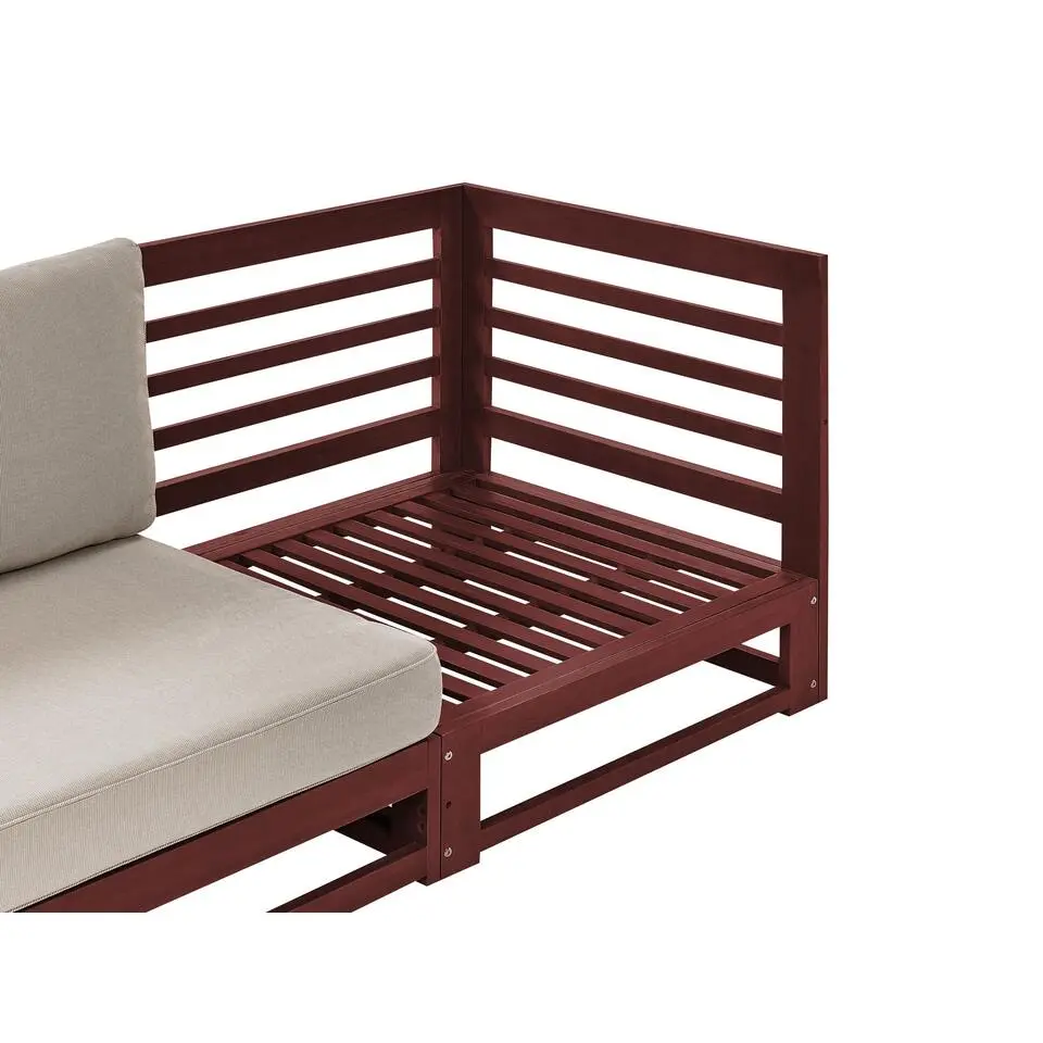 TRANI - Loungebank 2-zits - Mahonie - Acaciahout