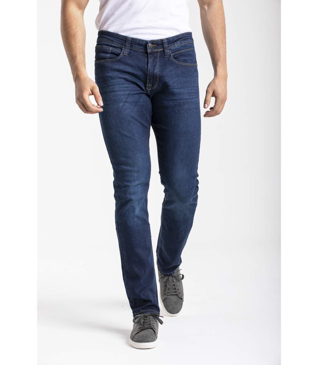 Jeans RL80 stretch Fibreflex® coupe droite ajustée brossé DENIM