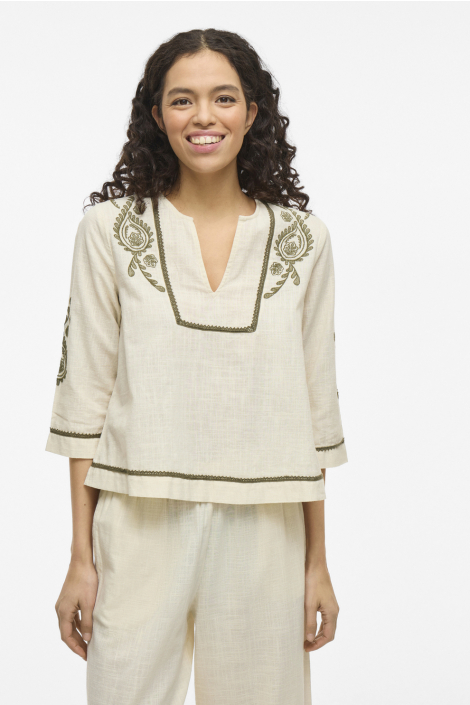 Vila beige dames blouse