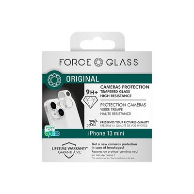 Force Glass Original - protection d'écran caméra - verre trempé pour iPhone 13 Mini - transparent