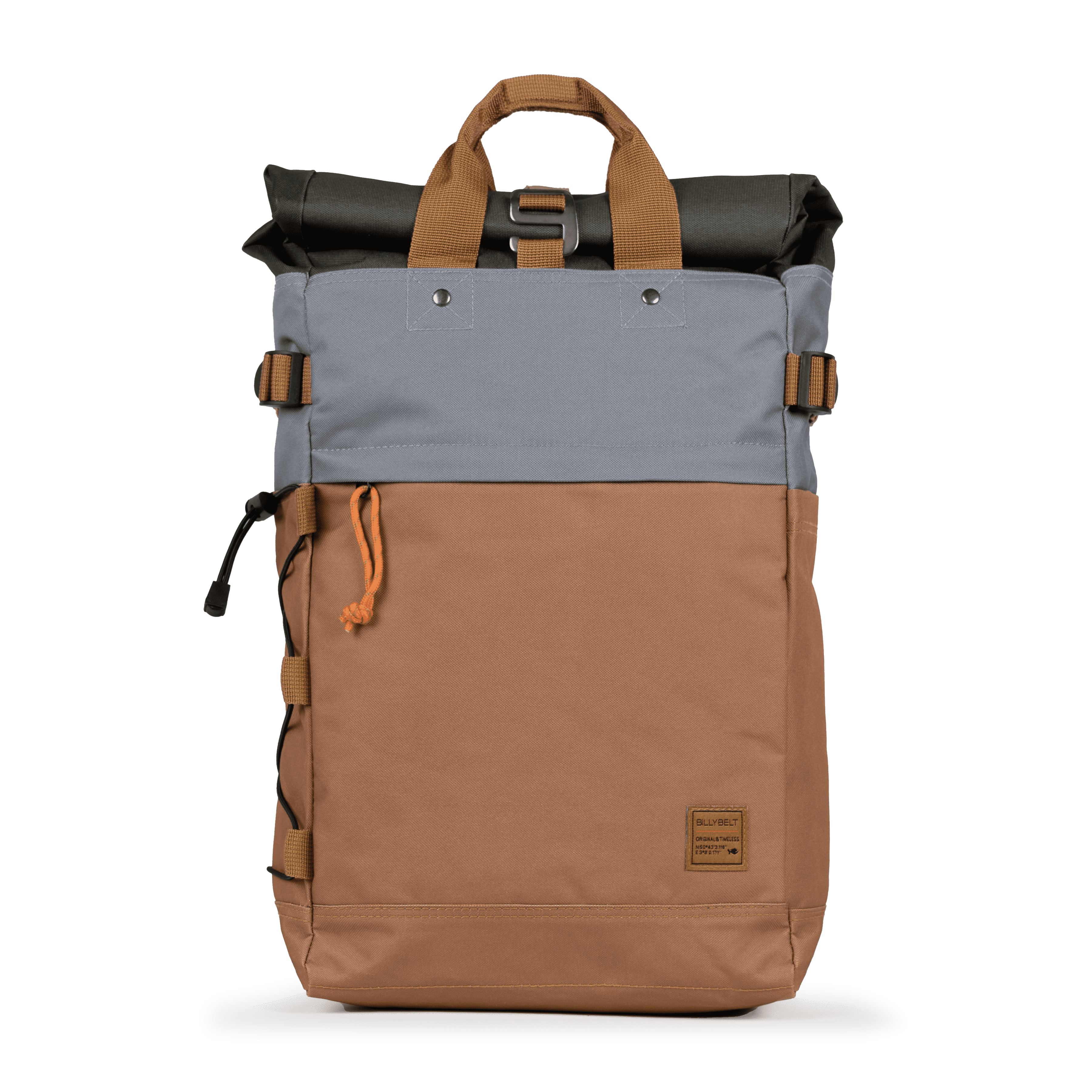 BAROUDEUR - Sac à dos en polyester recyclé rolltop | Marron
