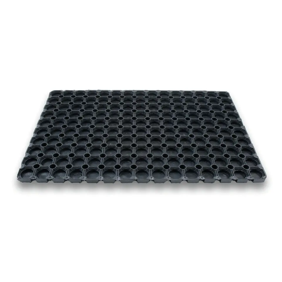 Deurmat - zwart - 40 x 60 cm - rubber - rechthoekig