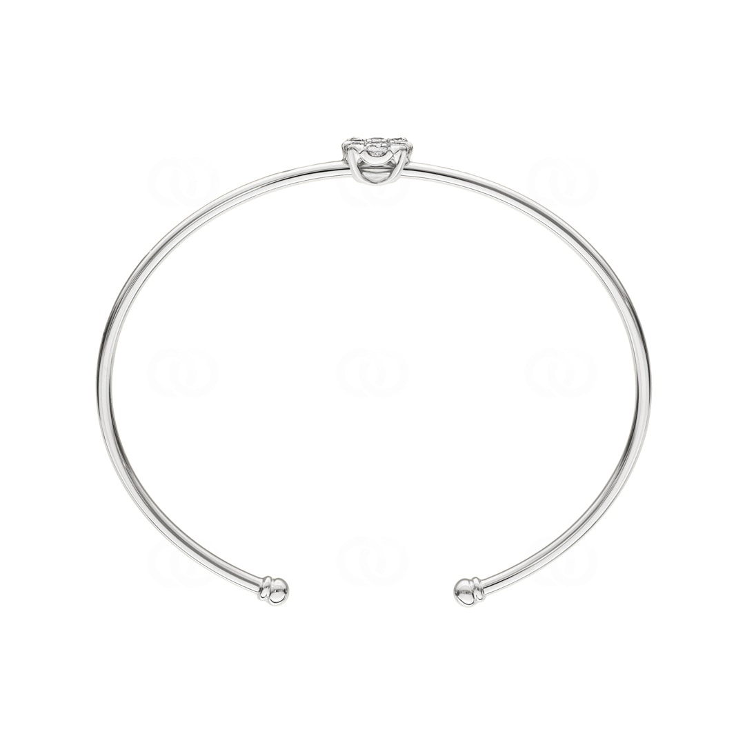 0.50 Karat Diamantarmreif offen 750/18 K Weissgold