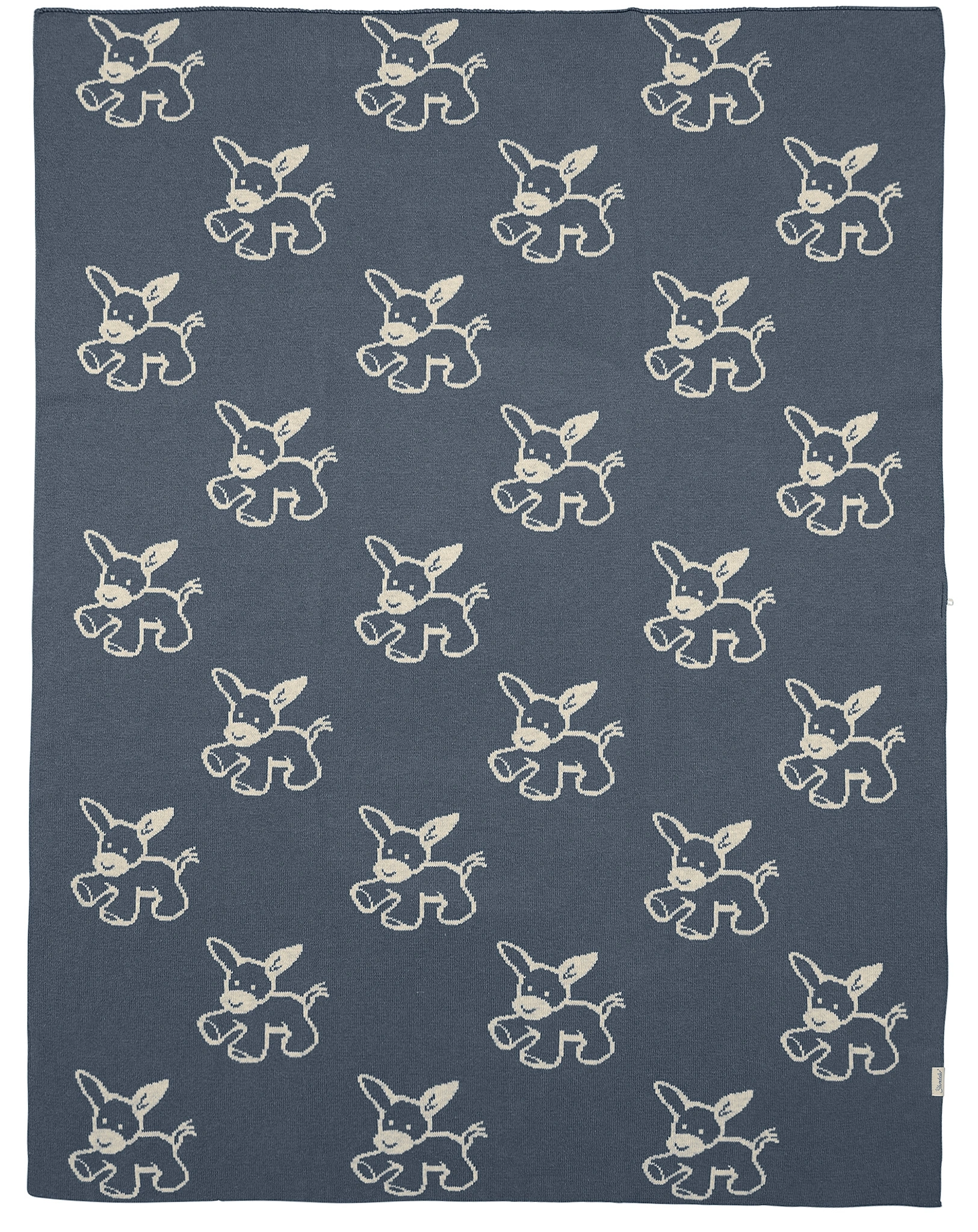 Strick-Schmusedecke ESEL EMMI (80x100) in blau