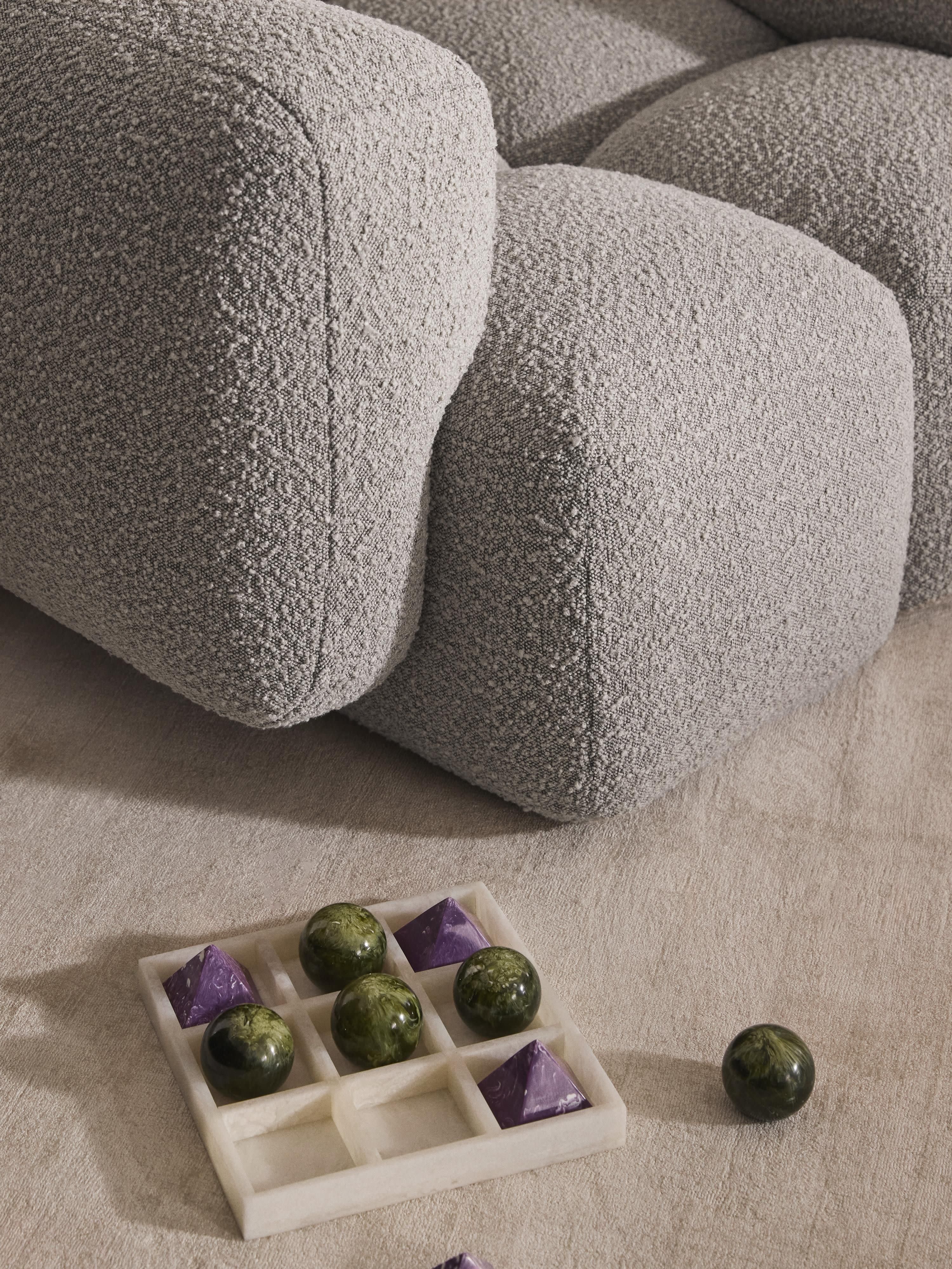 Loungefauteuil Tayla van bouclé