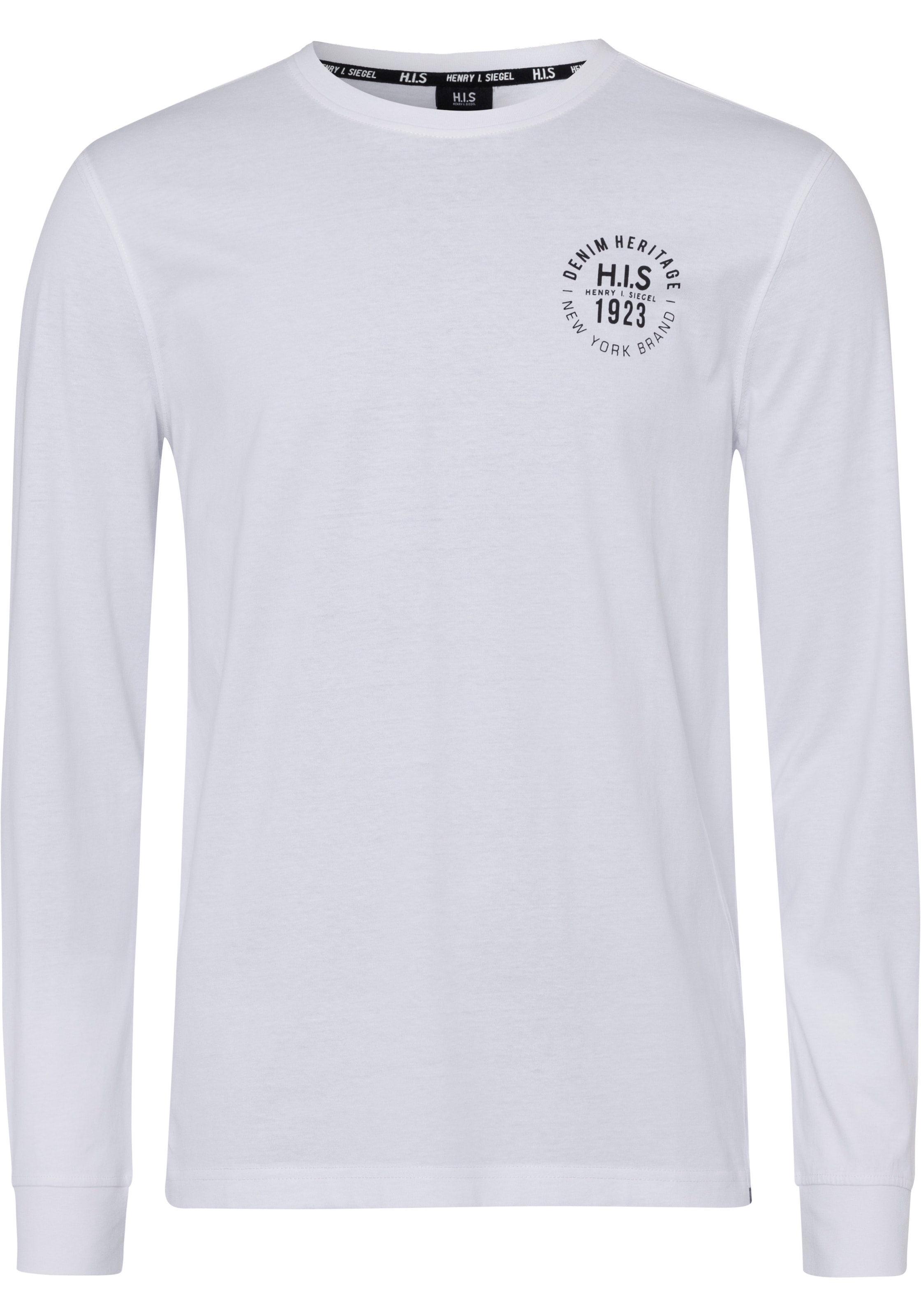 H.I.S Langarmshirt, 2 Stk. Langarm,  bedruckt,  Rundhalsausschnitt,  aus 100% Baumwolle