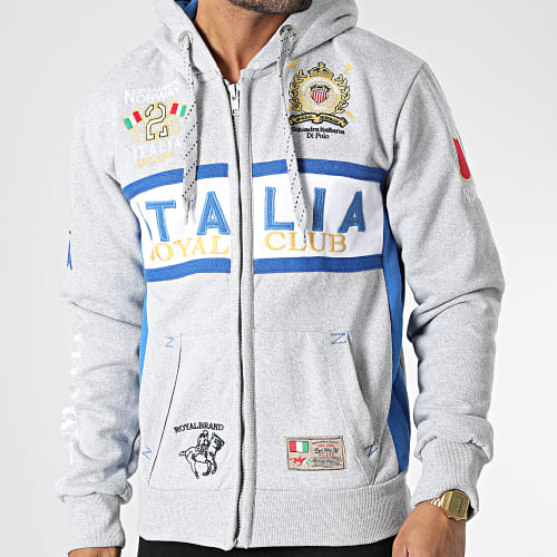 Sweat Zippé Capuche Filio Gris Chiné