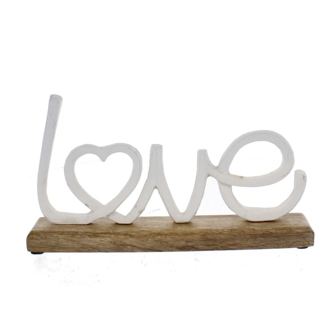 Schriftzug - Love - mit Herzen - ca. 33 x 5 x 17 cm