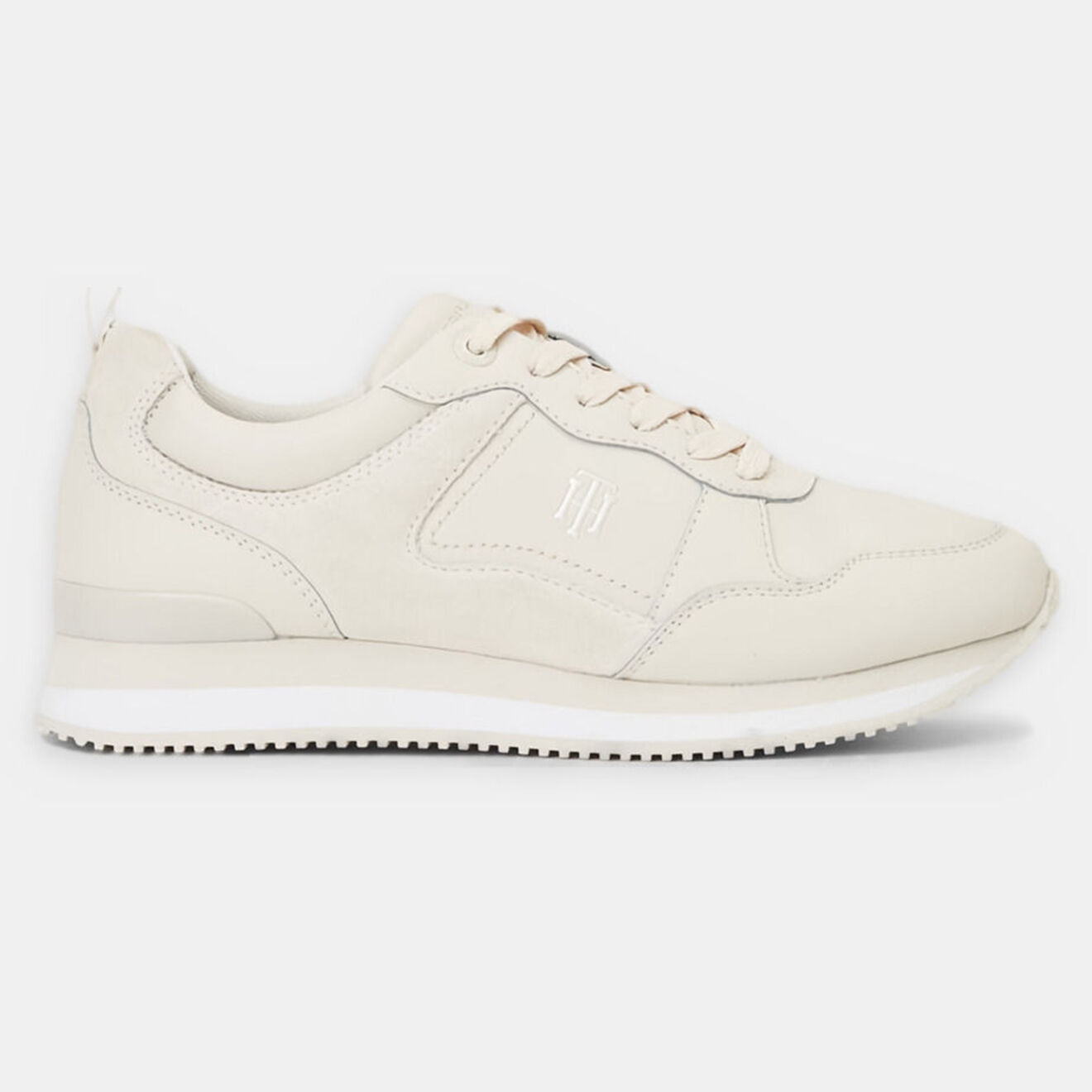 Tommy Hilfiger Baskets running en Cuir Feminine Active beiges
