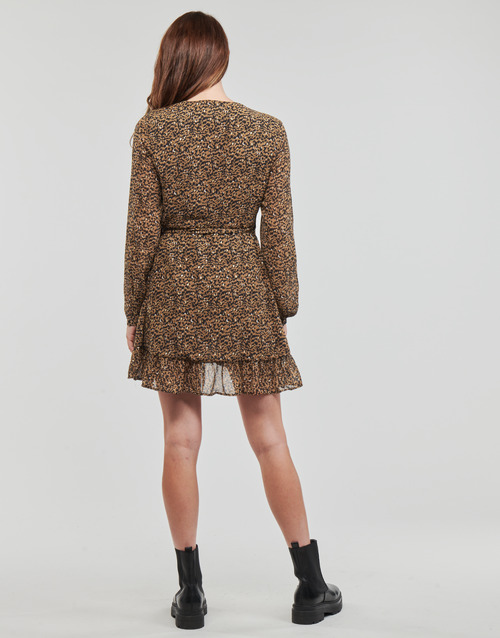 Only - ONLKACEY FR L/S WRAP DRESS PTM - Marron