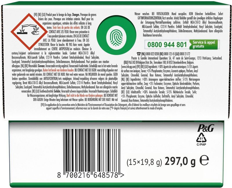 Ariel - 4in1 Pods - Wasmiddelcapsules - Touch Of Lenor - 14 Stuks