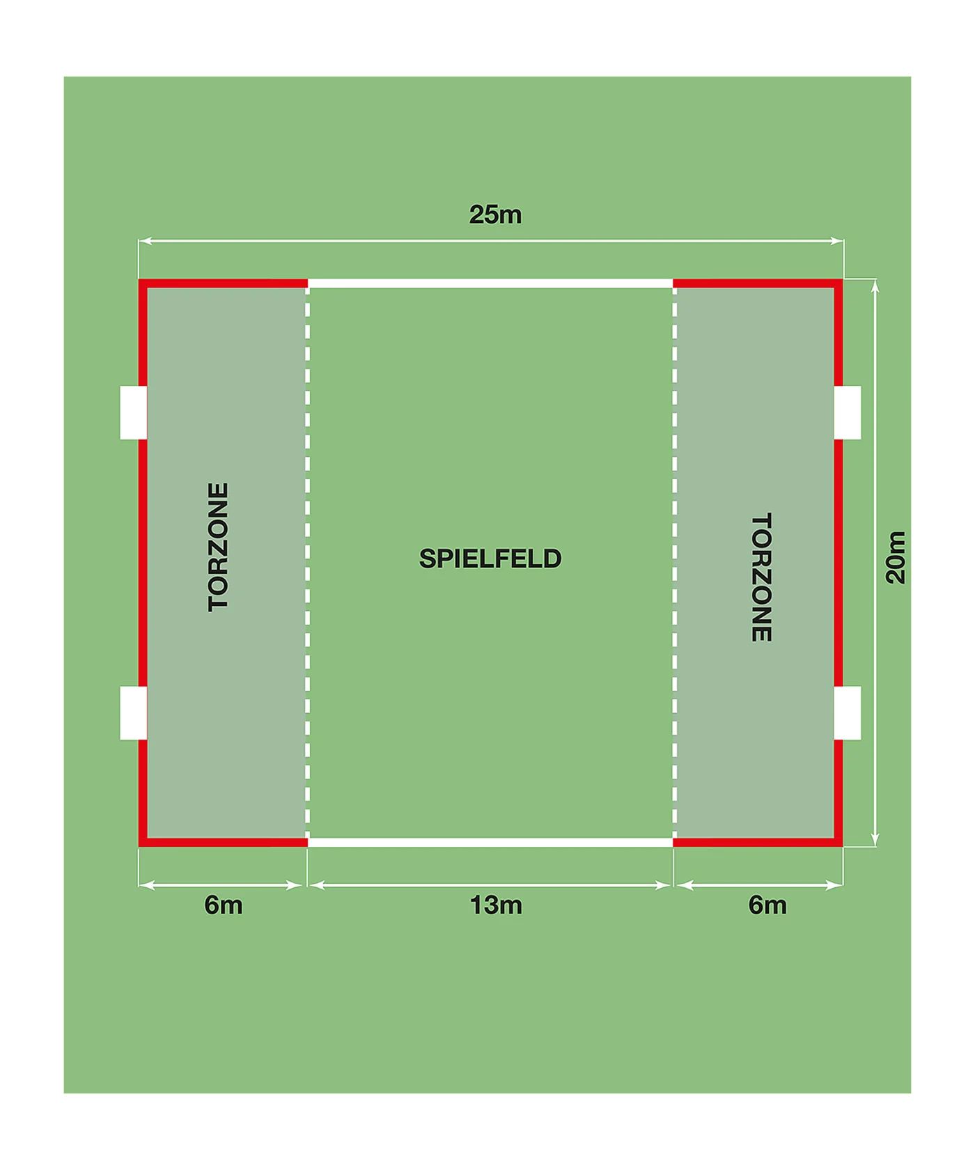 Cawila ACADEMY Spielfeldmarkierung 25x20m