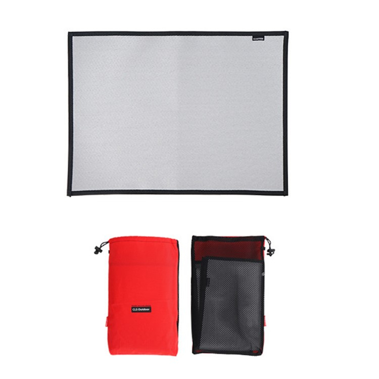 (60x54cm) Feuerfeste Camping Grill Unterlage Hitzeschutz Matte Wärme Isolations Pad - Grau