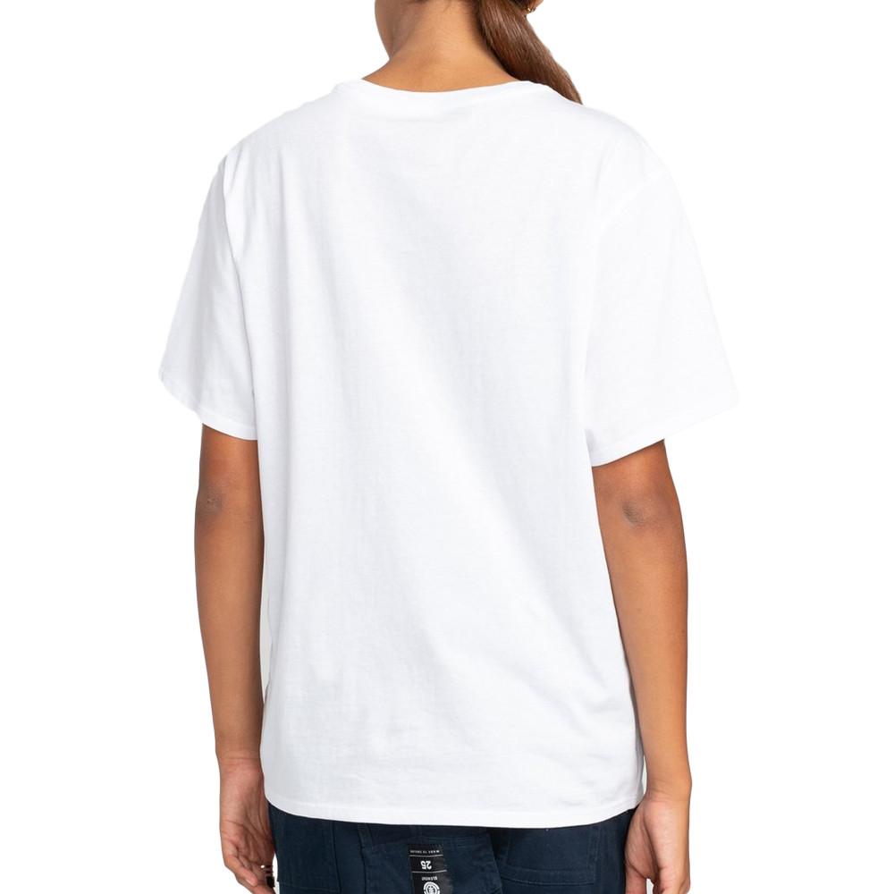 Element T-shirt Blanc Femme Element Logo Ss W