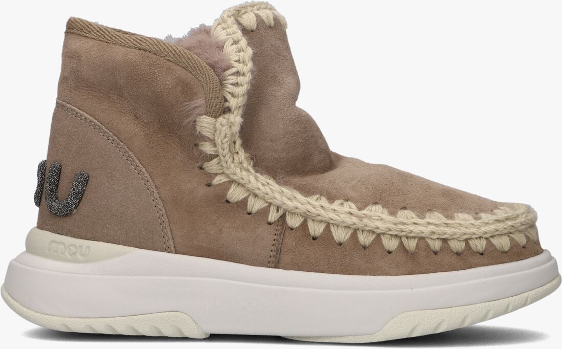 MOU bruine mou vachtlaarzen eskimo jogger glitter logo