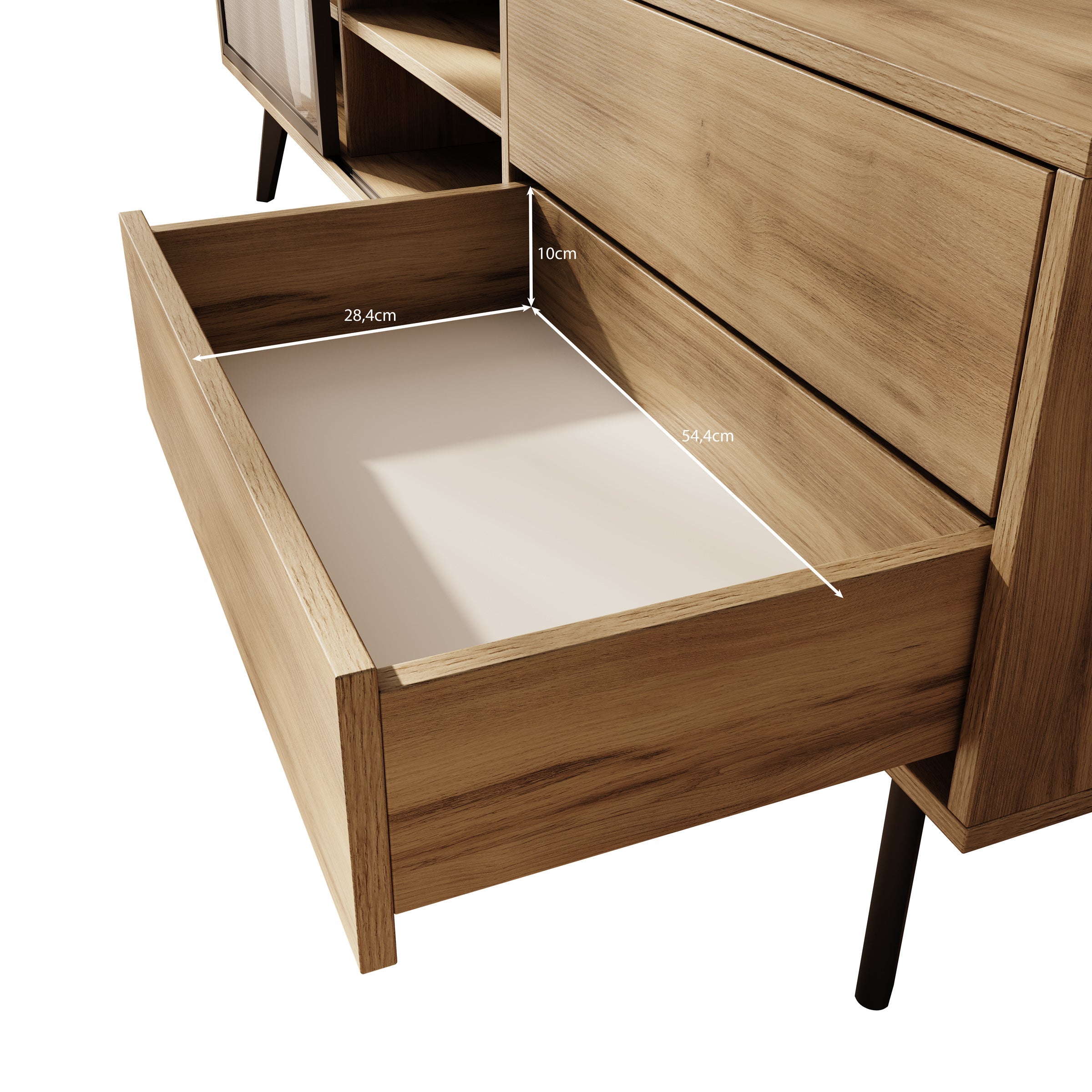 Meubella - Spa - TV-Meubel - Eiken - 180 cm